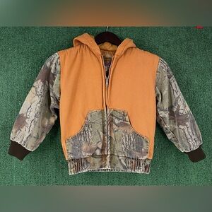 Outdoor Habitat Hardwoods Camoflauge Camo & Brown Canvas Jacket Boys Toddler 5T